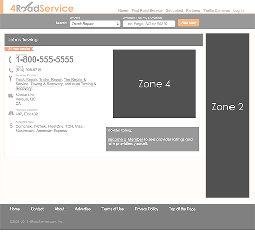 Advertising Spaces 2 and 4 Advertising Spaces 2 and 4
