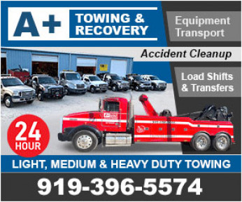 A+ TOWING & RECOVERY Logo